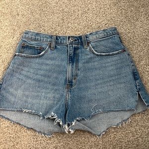 High rise mom jean shorts